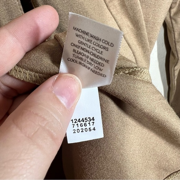 J. Jill Womens Tan Wearever Collection Single Button Open Front Cardigan Large - Picture 8 of 11